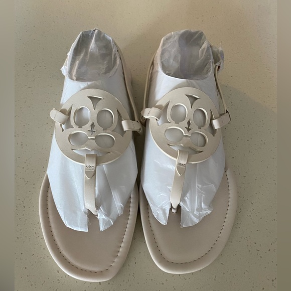 Coach Jaci Leather Sandal in Chalk Size 11 - Picture 5 of 8